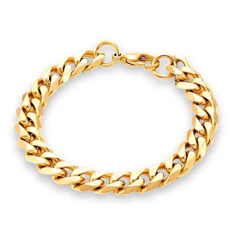 Bracelet-Acier-Or-Homme-11mm