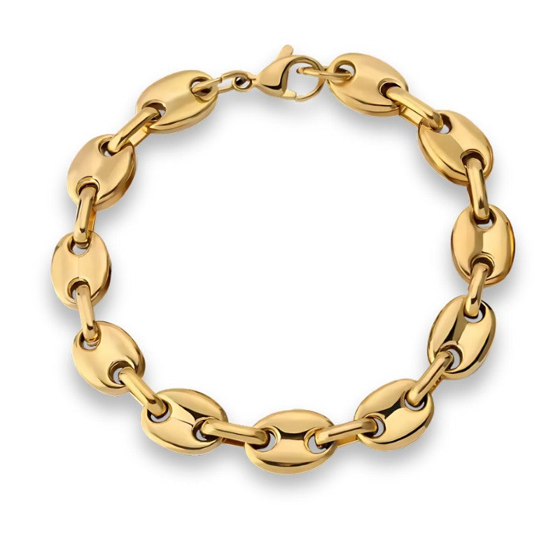 Bracelet Grain De Café Homme Or