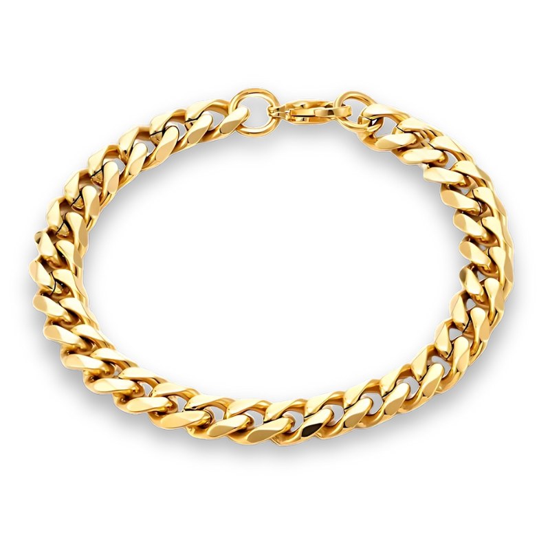 Bracelet_Plaque_Or_Homme 9mm