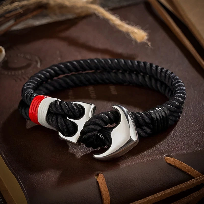 Bracelet_avec_une_Ancre_noir