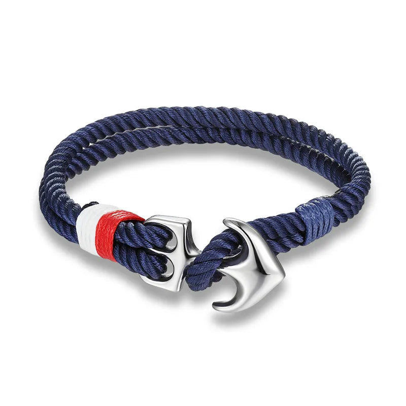 ancre marine bracelet homme bleu