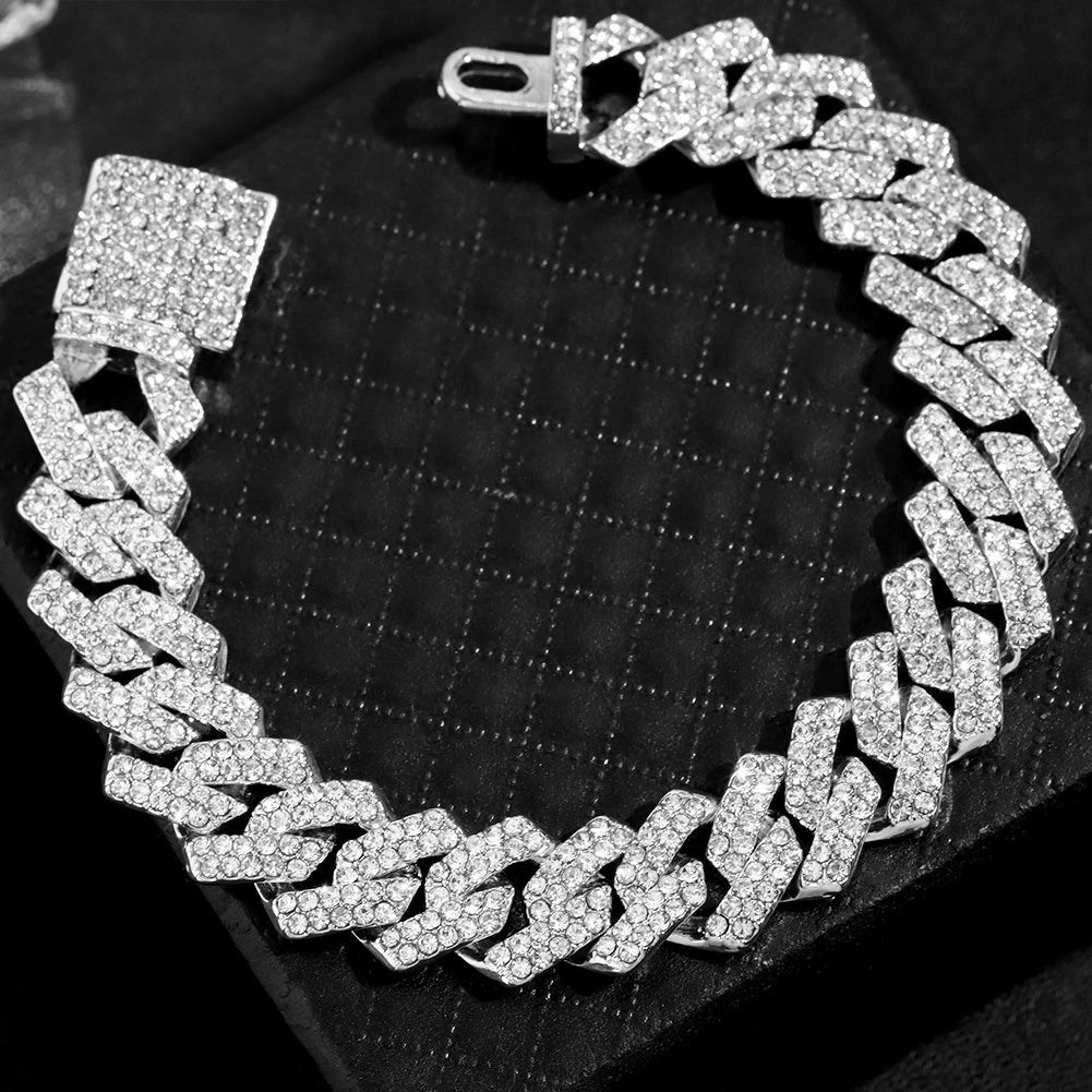 bracelet-homme-argent-diamant-fermoir-mousqueton