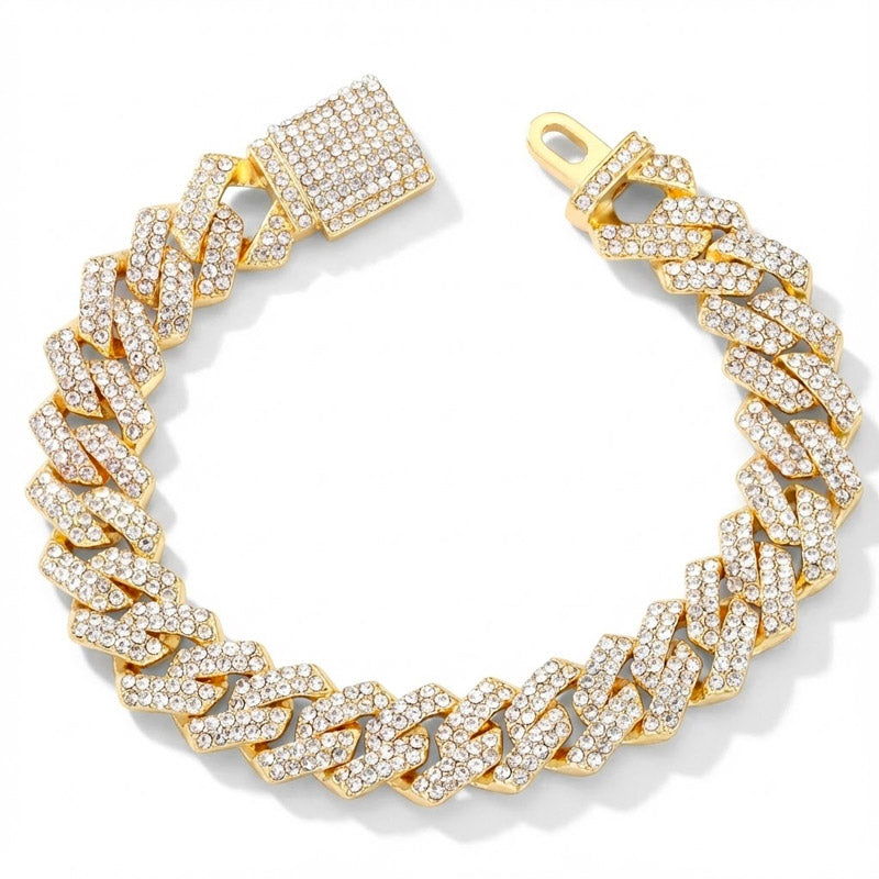Bracelet Acier Or Diamant – Palermo