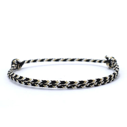 Bracelet Brésilien Homme Blanc et Noir ajustable