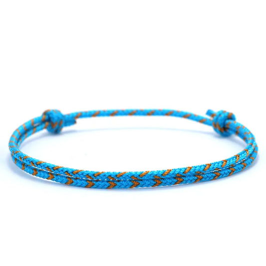 Bracelet Brésilien Homme Bleu et orange ajustable