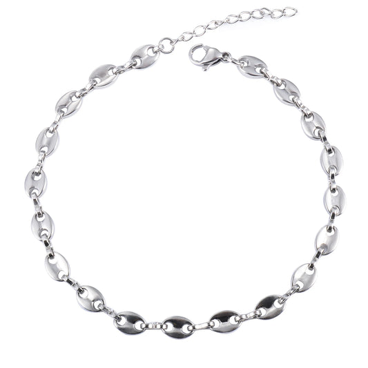 Bracelet Grain de Café Acier Inoxydable 5.2mm pour homme