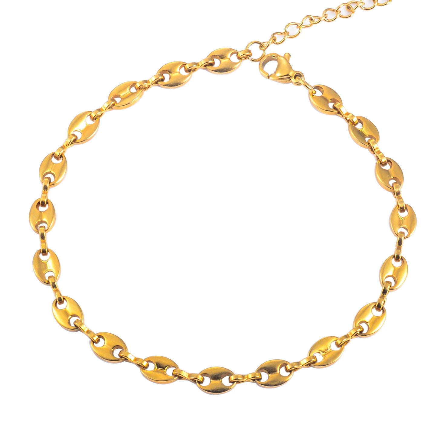 Bracelet Homme Maille Grain de Café doré 5.2mm