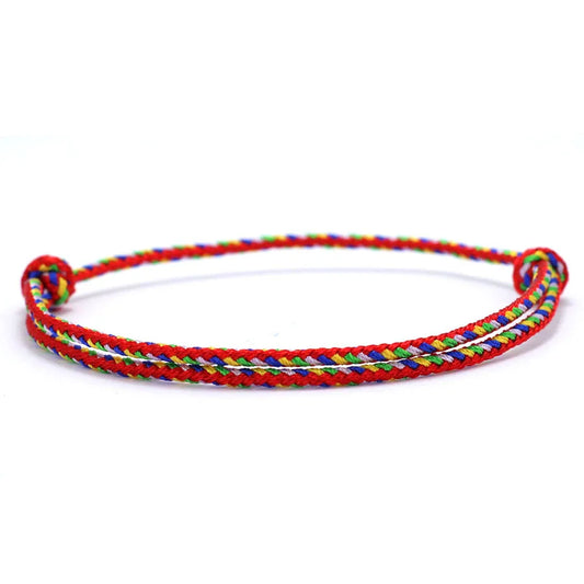 Bracelet Homme Tissu Brésilien Rouge