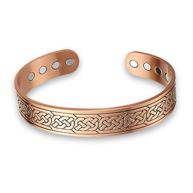 Bracelet Personnalisé En Cuivre Pur Pour Hommes, Nom Réglable, Identification Médicale, Magnétique, Rappel De Message