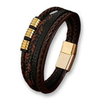 Bracelet Cuir & Accents Dorés – Oro Nero